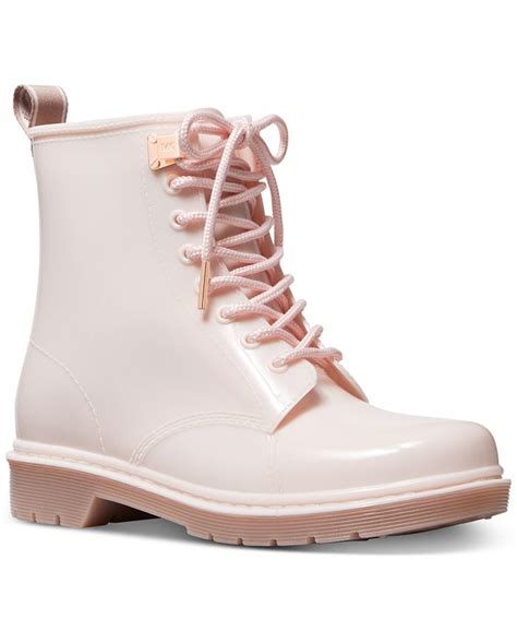 michael kors tavie pink|Michael Kors Tavie Rain Bootie Soft Pink/Fawn 7 M .